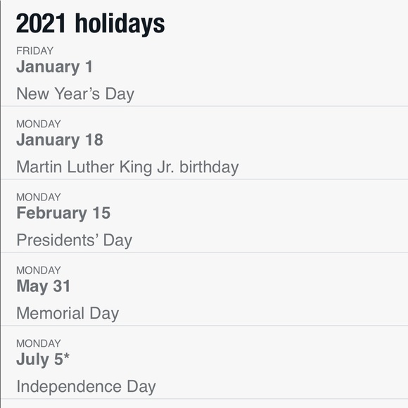 USPS 2021 Holidays - Picture 2 of 3